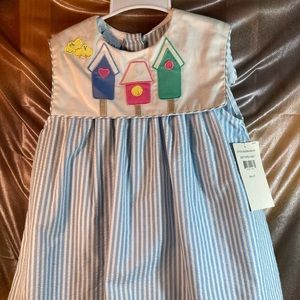Vintage 80’s summer seersucker dress with bloomers 4t NWT 150‎